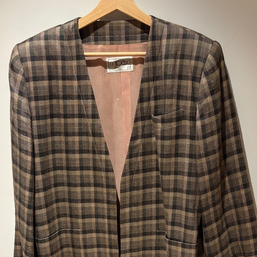 “If This Doesn’t Sell I’m Keeping It” Plaid Blazer | Made in Canada - Picture 5 of 8